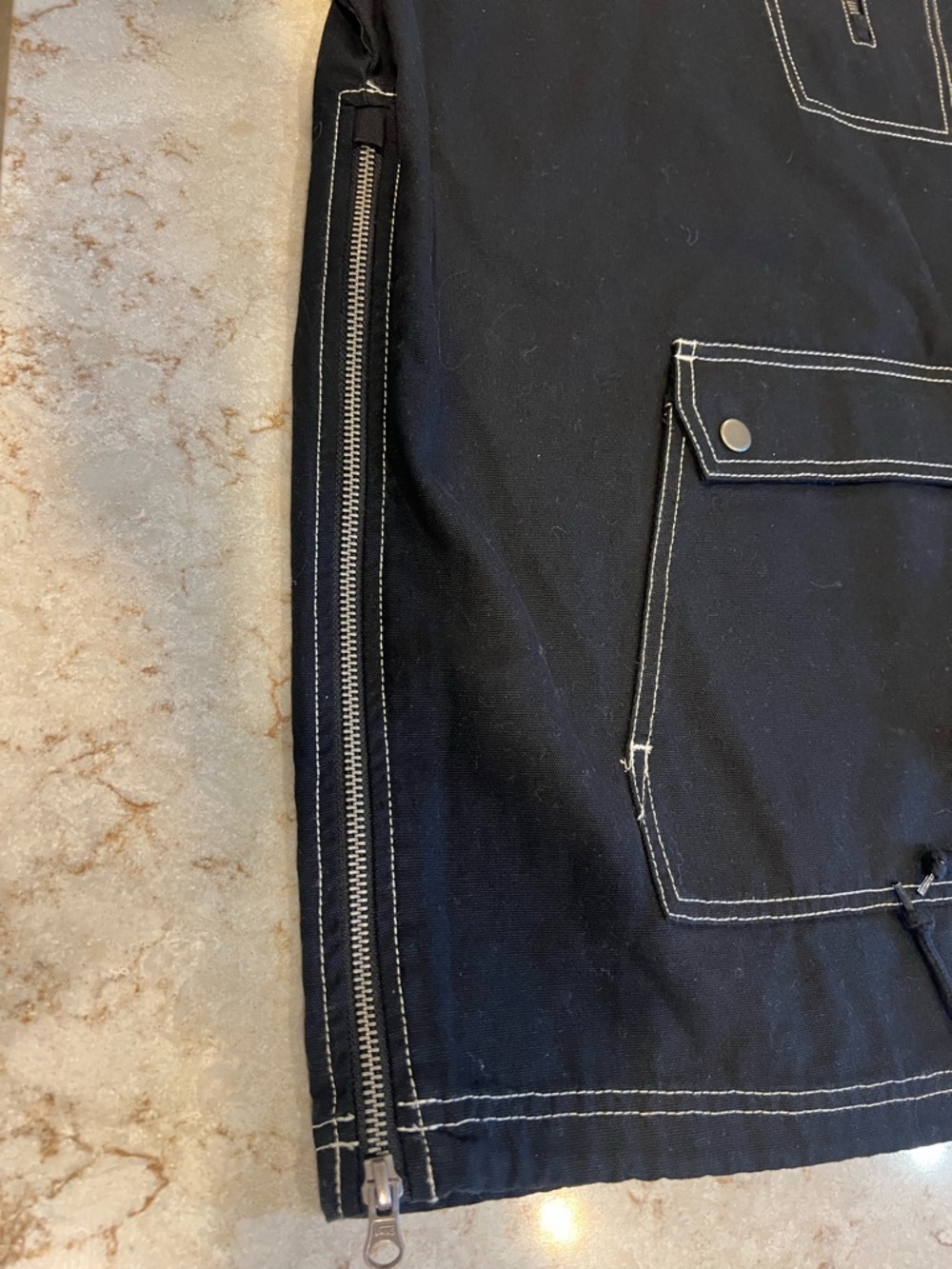 Vans Black Jacket with White Logo and Stitching - Picture 6 of 10
